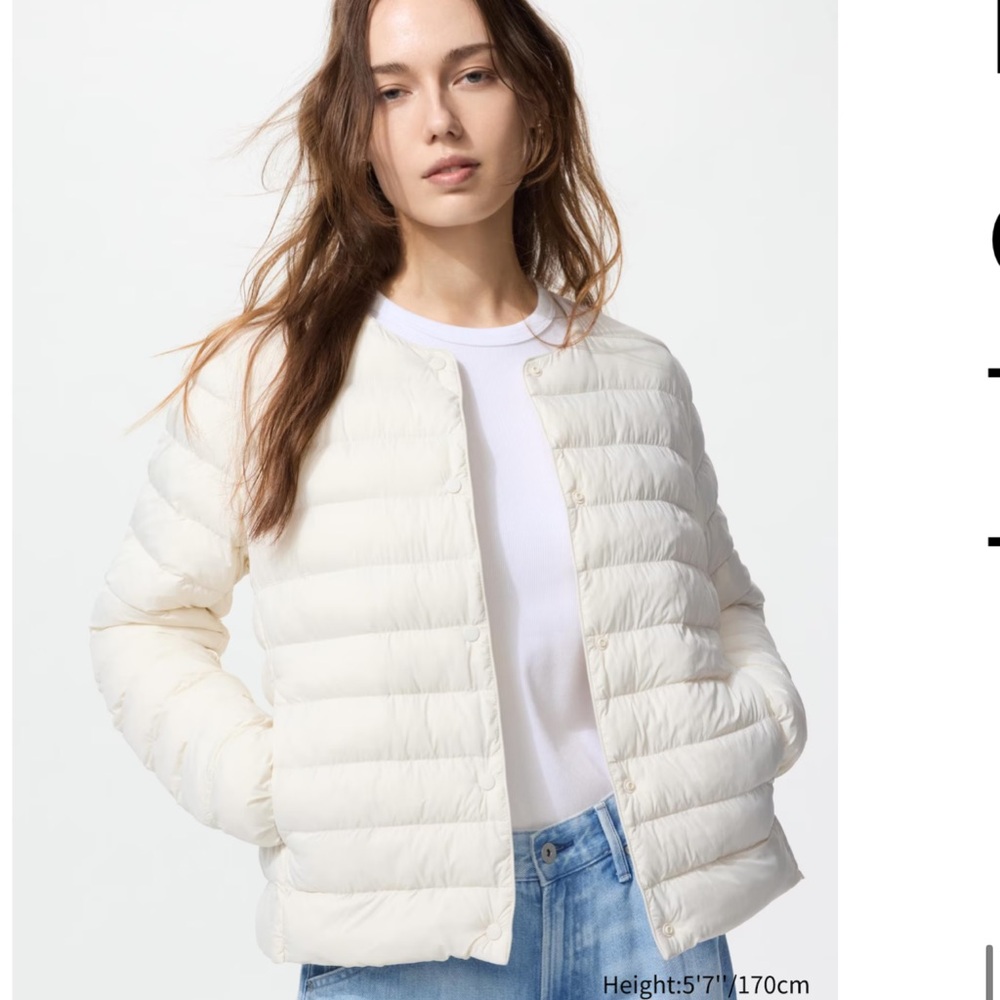 Uniqlo Women's Cream Puffer Jacket